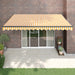 Copertină retractabilă, galben/alb, 4,5x3 m, textil/aluminiu - WALTI WALTI