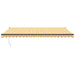 Copertină retractabilă, galben/alb, 5x3 m, textil/aluminiu - WALTI WALTI