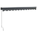 Copertină retractabilă, antracit, 3x2,5 m, textil și aluminiu - WALTI WALTI