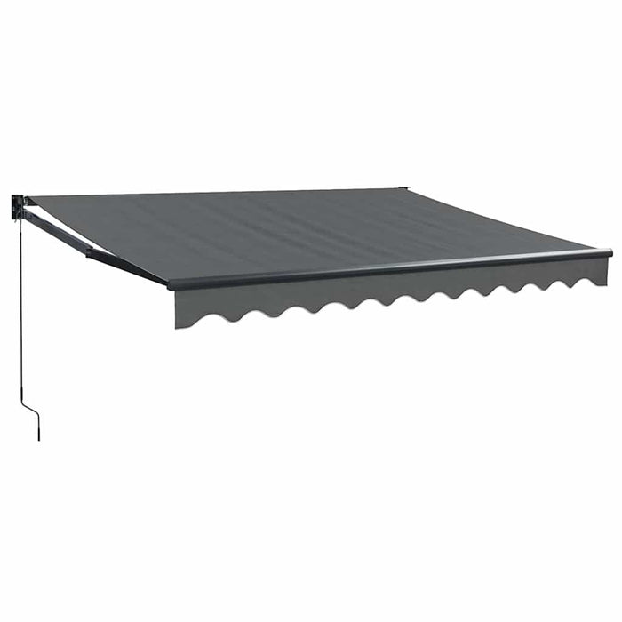 Copertină retractabilă, antracit, 3,5x2,5 m, textil și aluminiu WALTI