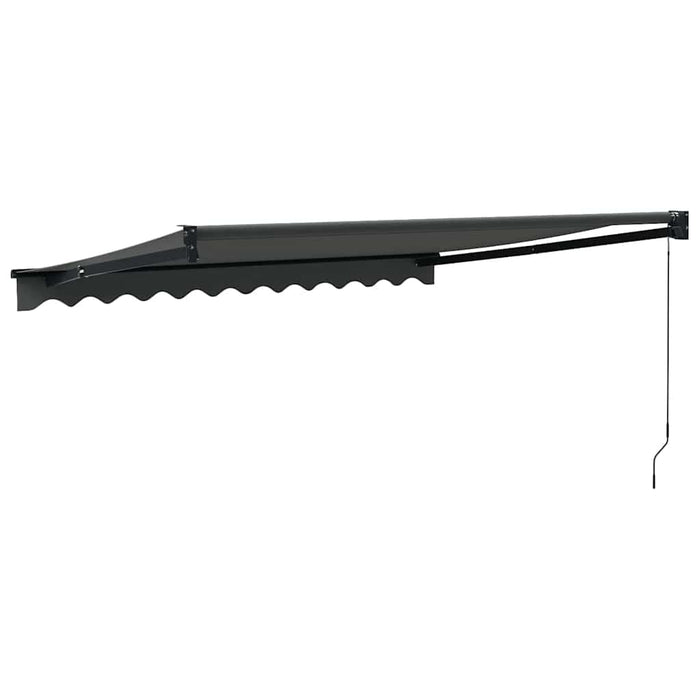 Copertină retractabilă, antracit, 3,5x2,5 m, textil și aluminiu WALTI
