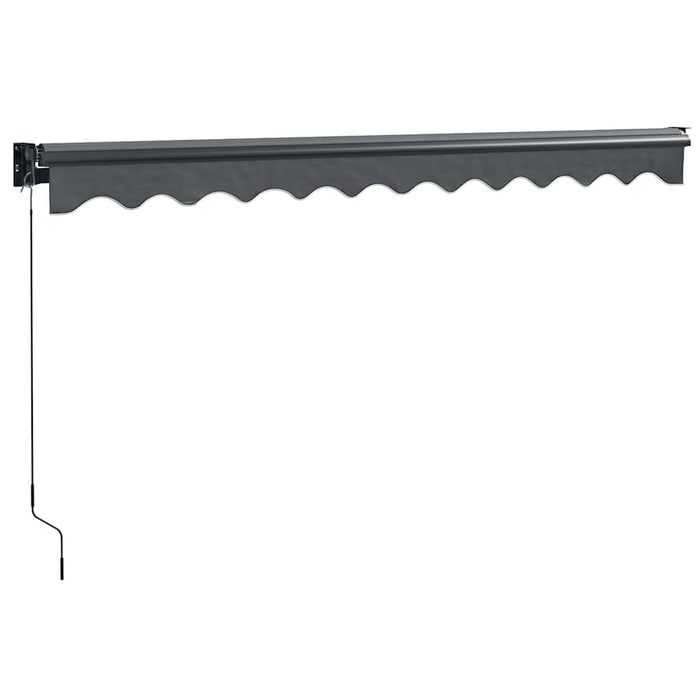 Copertină retractabilă, antracit, 3,5x2,5 m, textil și aluminiu WALTI