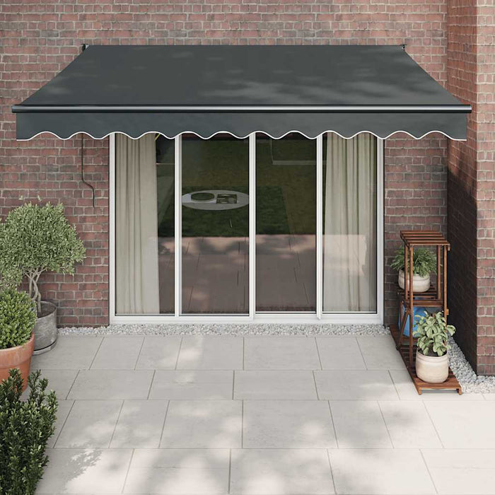 Copertină retractabilă, antracit, 3,5x2,5 m, textil și aluminiu WALTI