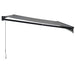 Copertină retractabilă, antracit, 4x3 m, textil și aluminiu - WALTI WALTI