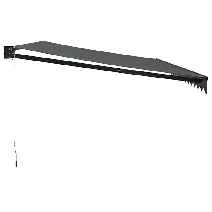Copertină retractabilă, antracit, 5x3 m, textil și aluminiu - WALTI WALTI