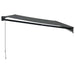 Copertină retractabilă, antracit, 5x3 m, textil și aluminiu - WALTI WALTI