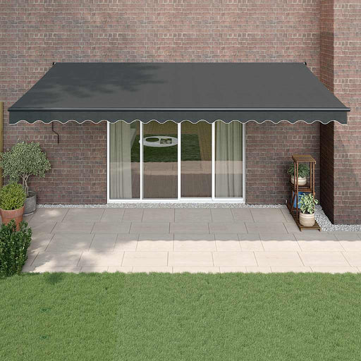 Copertină retractabilă, antracit, 5x3 m, textil și aluminiu - WALTI WALTI