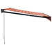 Copertină retractabilă portocaliu/maro 3x2,5 m, textil/aluminiu - WALTI WALTI