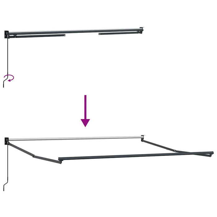 Copertină retractabilă portocaliu/maro 3x2,5 m, textil/aluminiu - WALTI WALTI