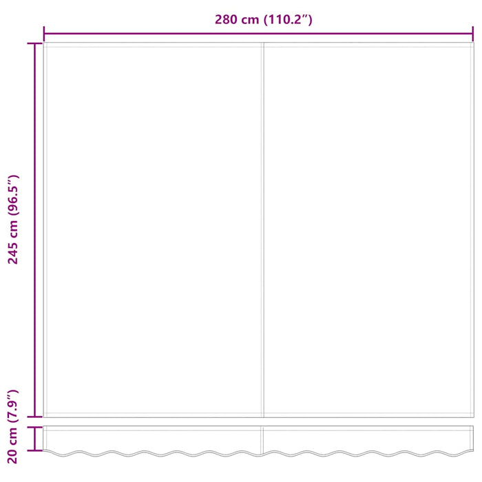 Copertină retractabilă portocaliu/maro 3x2,5 m, textil/aluminiu - WALTI WALTI