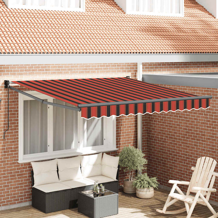 Copertină retractabilă portocaliu/maro 3x2,5 m, textil/aluminiu - WALTI WALTI