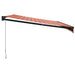 Copertină retractabilă portocaliu/maro 4x3 m, textil/aluminiu - WALTI WALTI