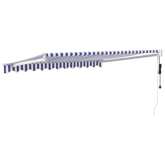Copertină retractabilă automată, albastru și alb, 3x2,5 m - WALTI WALTI
