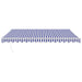 Copertină retractabilă automată, albastru și alb, 4x3 m - WALTI WALTI