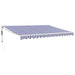 Copertină retractabilă automată, albastru și alb, 4,5x3 m - WALTI WALTI