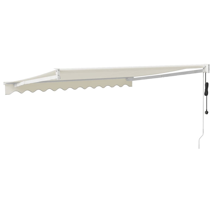 Copertină retractabilă, crem, 3,5x2,5 m, textil și aluminiu WALTI