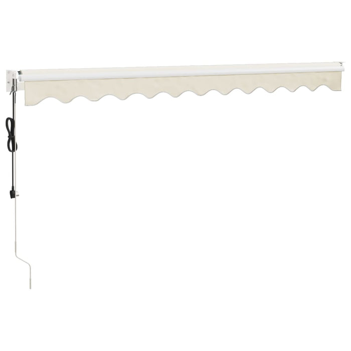 Copertină retractabilă, crem, 3,5x2,5 m, textil și aluminiu WALTI