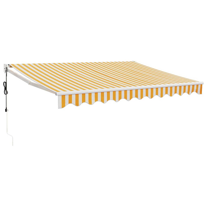 Copertină retractabilă automată, galben și alb, 3x2,5 m - WALTI WALTI