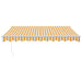 Copertină retractabilă automată, galben și alb, 3x2,5 m - WALTI WALTI