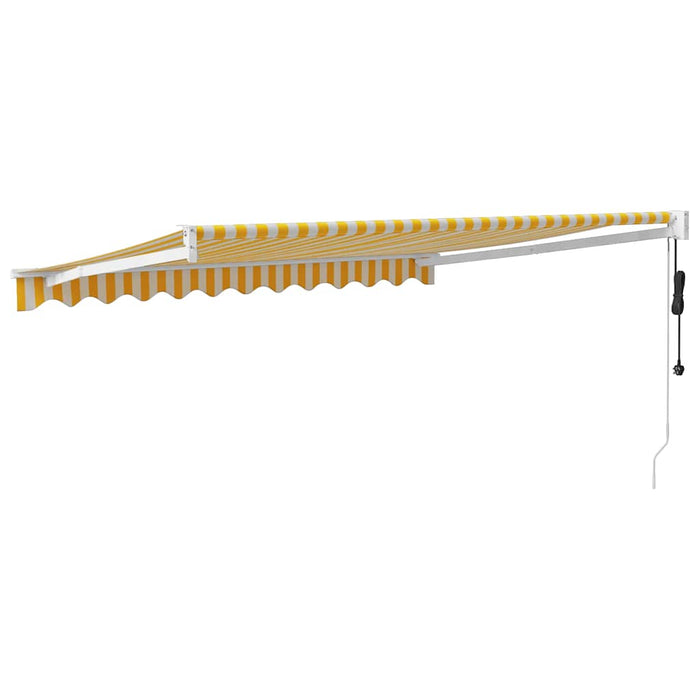 Copertină retractabilă automată, galben și alb, 3x2,5 m - WALTI WALTI