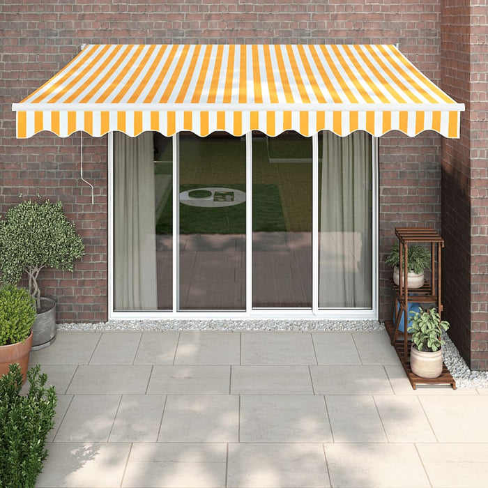 Copertina automată retractabilă, galben și alb, 3,5x2,5 m - WALTI WALTI