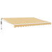 Copertină retractabilă automată, galben și alb, 4x3 m - WALTI WALTI