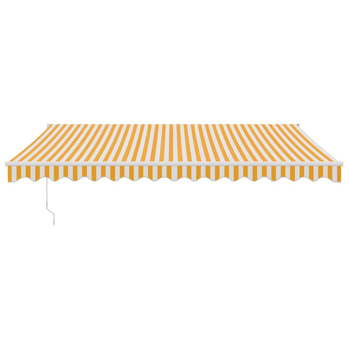 Copertină retractabilă automată, galben și alb, 4x3 m - WALTI WALTI