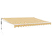 Copertină retractabilă automată, galben și alb, 4,5x3 m - WALTI WALTI