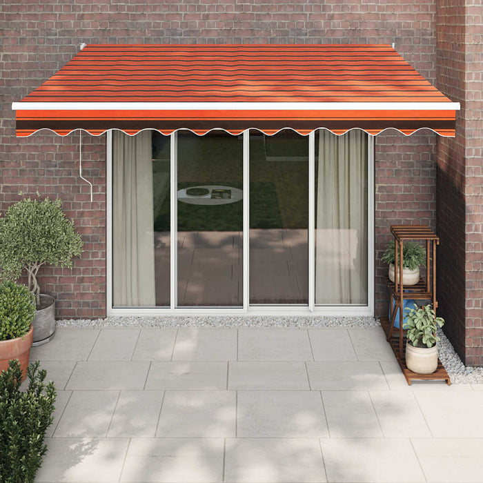 Copertină retractabilă automată, portocaliu și maro, 3x2,5 m - WALTI WALTI