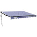 Copertină retractabilă automată, albastru și alb, 3x2,5 m - WALTI WALTI