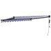 Copertină retractabilă automată, albastru și alb, 3x2,5 m - WALTI WALTI