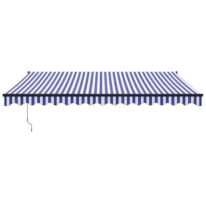 Copertină retractabilă automată, albastru și alb, 4x3 m - WALTI WALTI