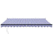 Copertină retractabilă automată, albastru și alb, 4x3 m - WALTI WALTI