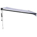 Copertină retractabilă automată, albastru și alb, 4x3 m - WALTI WALTI