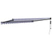 Copertină retractabilă automată, albastru și alb, 4x3 m - WALTI WALTI