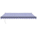 Copertină retractabilă automată, albastru și alb, 4,5x3 m - WALTI WALTI