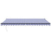 Copertină retractabilă automată, albastru și alb, 5x3 m - WALTI WALTI