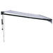 Copertină retractabilă automată, albastru și alb, 5x3 m - WALTI WALTI