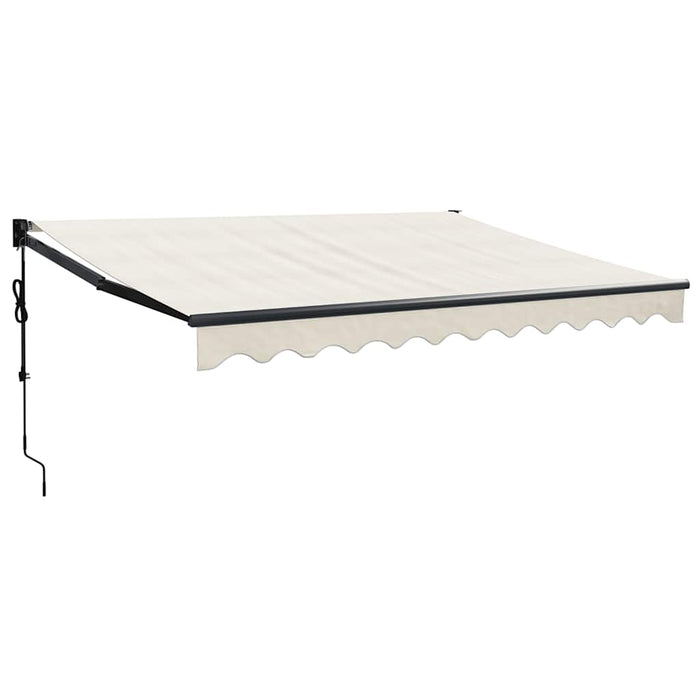 Copertină retractabilă, crem, 3,5x2,5 m, textil și aluminiu WALTI
