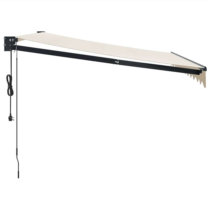 Copertină retractabilă, crem, 3,5x2,5 m, textil și aluminiu WALTI