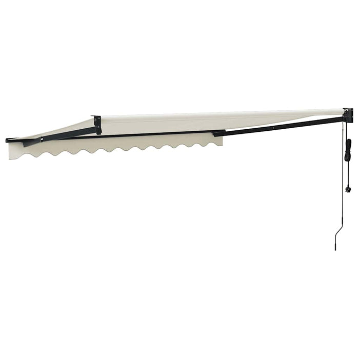 Copertină retractabilă, crem, 3,5x2,5 m, textil și aluminiu WALTI