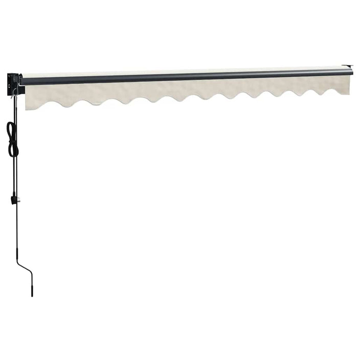 Copertină retractabilă, crem, 3,5x2,5 m, textil și aluminiu WALTI