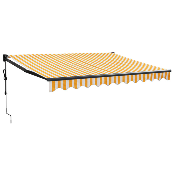 Copertină retractabilă automată, galben și alb, 3x2,5 m - WALTI WALTI