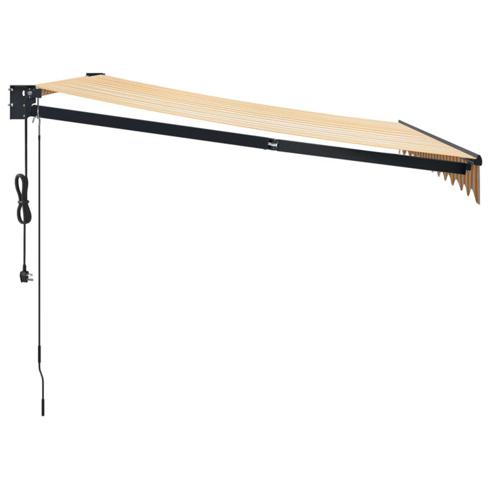 Copertină retractabilă automată, galben și alb, 3x2,5 m - WALTI WALTI