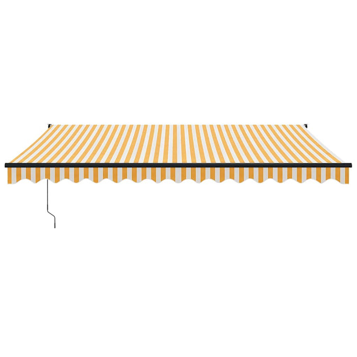 Copertină retractabilă automată, galben și alb, 4x3 m - WALTI WALTI