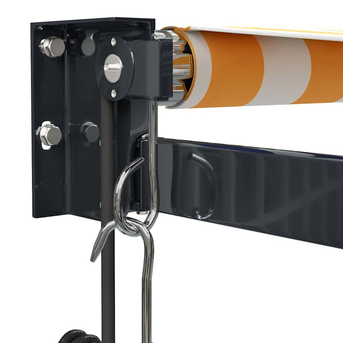 Copertină retractabilă automată, galben și alb, 4x3 m - WALTI WALTI