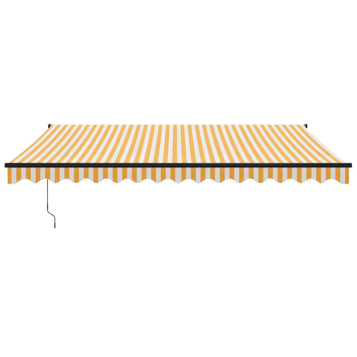 Copertină retractabilă automată, galben și alb, 4,5x3 m - WALTI WALTI