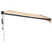 Copertină retractabilă automată, galben și alb, 4,5x3 m - WALTI WALTI