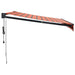 Copertină retractabilă automată, portocaliu și maro, 3x2,5 m - WALTI WALTI