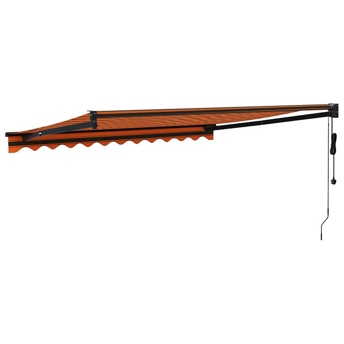 Copertină retractabilă automată, portocaliu și maro, 3x2,5 m - WALTI WALTI